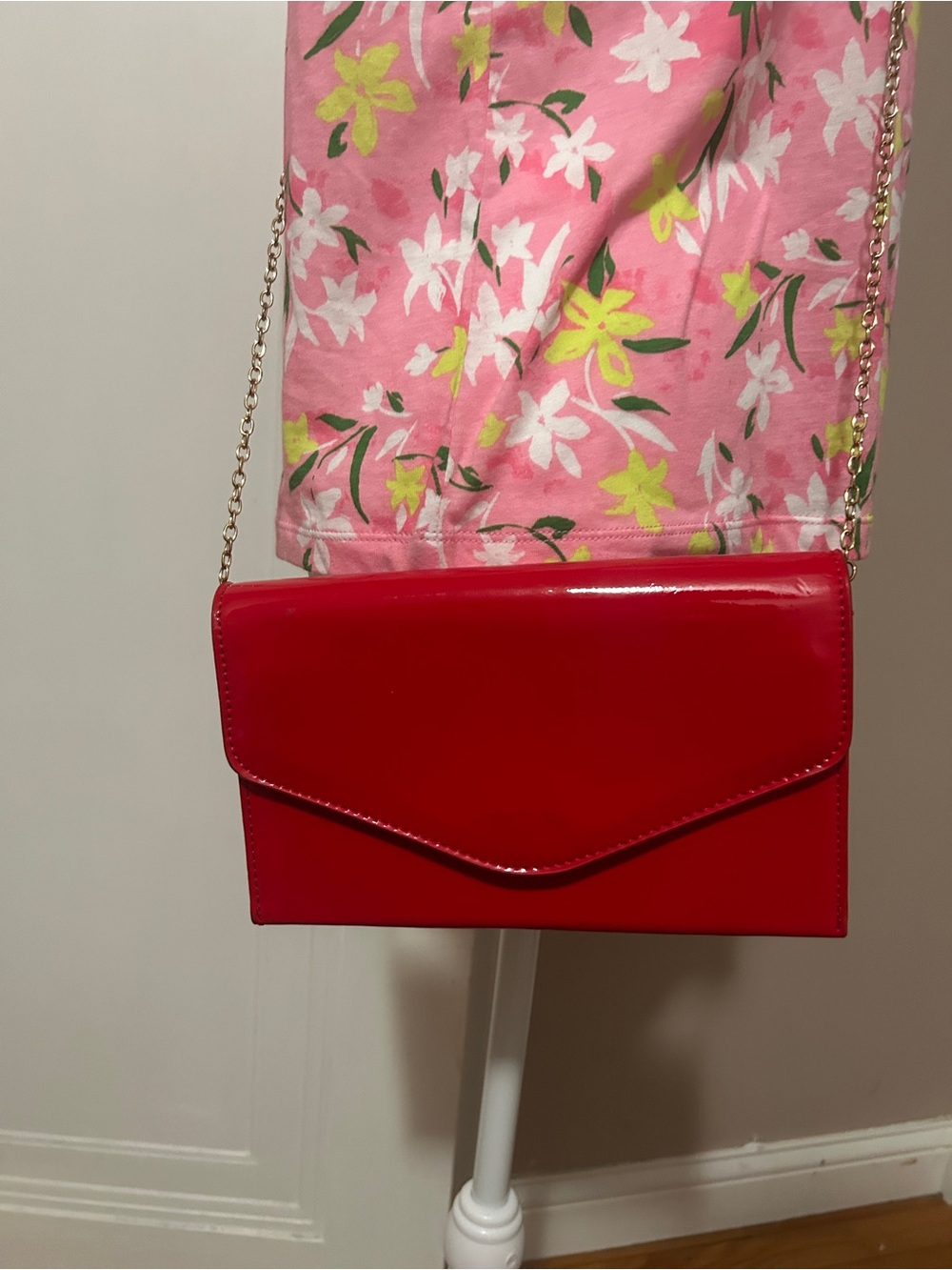 Steve Madden Red Patent Envelope Crossbody Bag